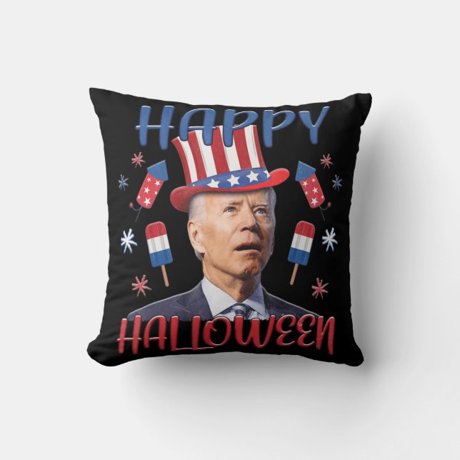 Cojín Decorativo Joe Biden Confundió El 4 De Noviembre De Halloween (Anverso)