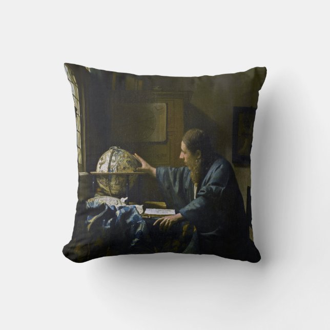 Cojín Decorativo Johannes Vermeer - El astrónomo (Anverso)