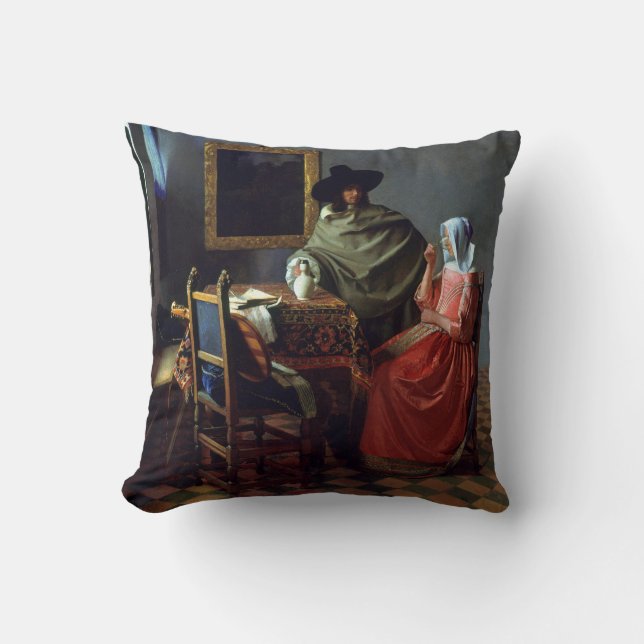Cojín Decorativo Johannes Vermeer The Wine Glass (Anverso)