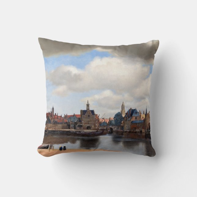 Cojín Decorativo Johannes Vermeer - Vista de Delft (Anverso)