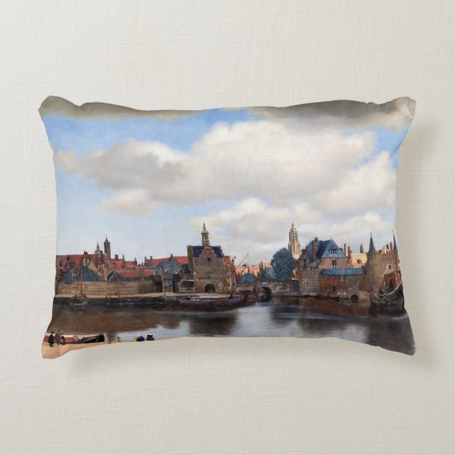 Cojín Decorativo Johannes Vermeer - Vista de Delft (Anverso)