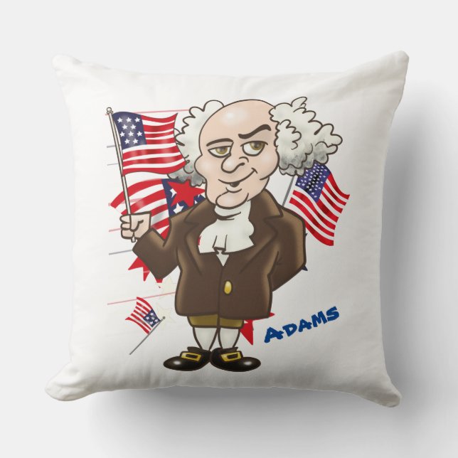Cojín decorativo John Adams y Thomas Jefferson (Anverso)
