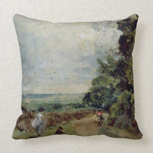 Cojín Decorativo John Constable el una carretera nacional con los