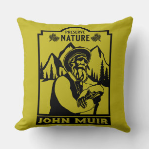 Cojín Decorativo John Muir Conservador Estadounidense