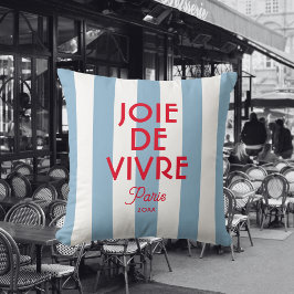 Cojín Decorativo Joie De Vivre Paris Banda Francesa Azul
