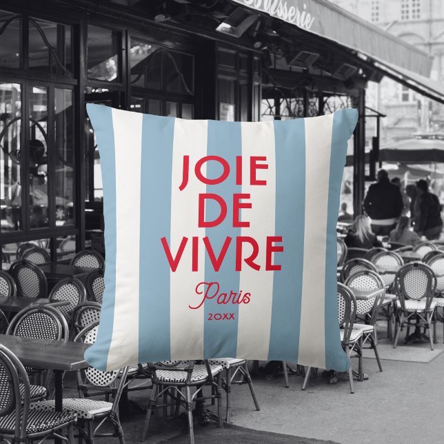 Cojín Decorativo Joie De Vivre Paris Banda Francesa Azul (Subido por el creador)