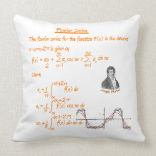 COJÍN DECORATIVO JOSÉ FOURIER Y SERIE DE FOURIER