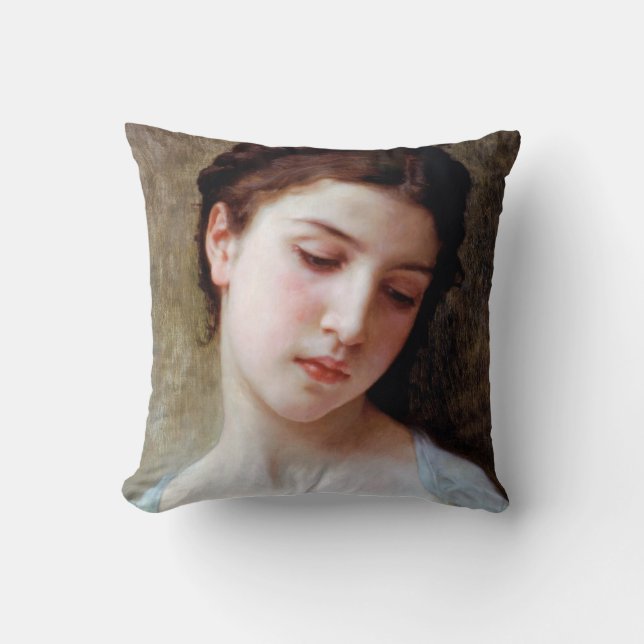 Cojín Decorativo Joven Chica, Bouguereau (Anverso)