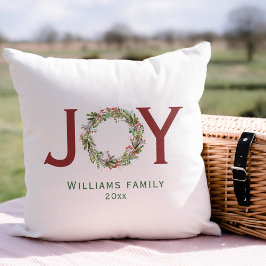 Cojín Decorativo Joy Navidades Wreath Family Name