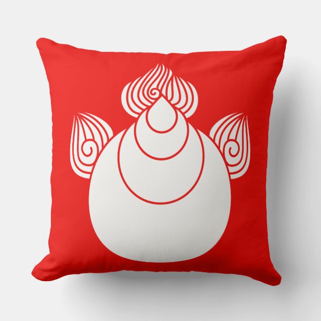 Cojín Decorativo Joya con llamas (Anverso)