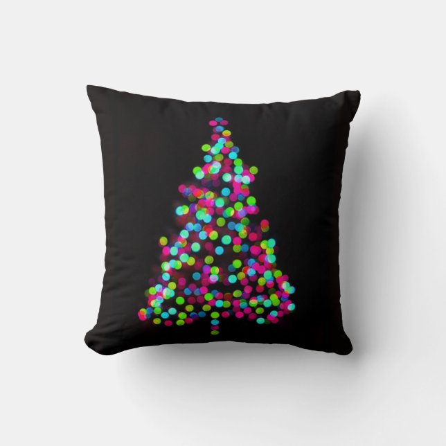 Cojín Decorativo Joyas de árbol de Navidad (Anverso)