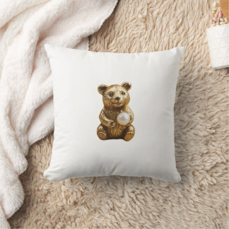 Cojín Decorativo Joyería de oso con perla blanca