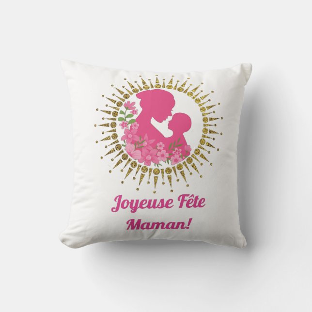 Cojín Decorativo Joyeuse Fête Maman  (Anverso)