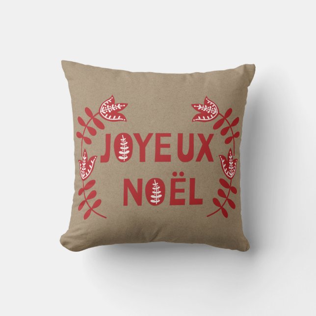Cojín decorativo Joyeux Noel (Anverso)