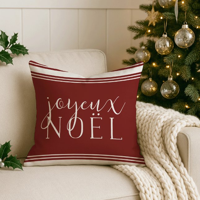 Cojín Decorativo Joyeux Noel Grainsack Stripe Holiday (Subido por el creador)