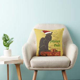 Cojín Decorativo Joyeux Noel Le Chat Noir Parodia de Navidad