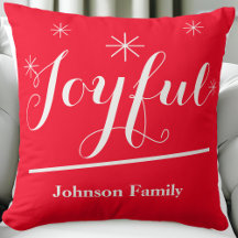 Joyful Gift Script Nombre Moda Navidades Rojos Rús