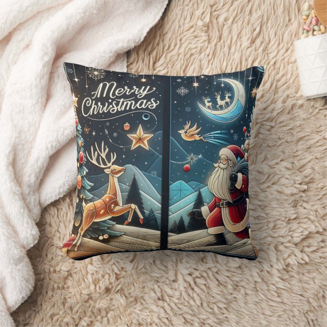 Cojín Decorativo Joyful Santa sobre Navidades nevados Eva (Manta)