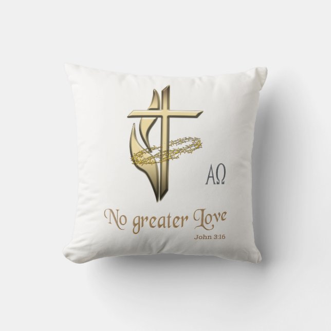 Cojín Decorativo Juan 3:16 (Anverso)
