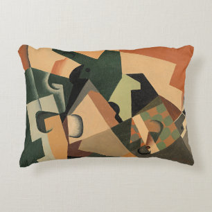 Cojín Decorativo Juan Gris, Vidrio y tablero de ajedrez,