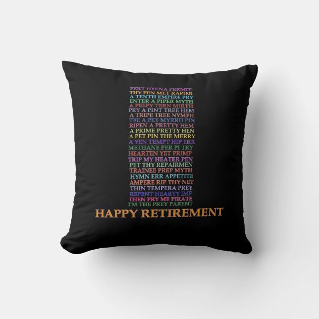 Cojín Decorativo Jubilación Anagram Pillow (Anverso)