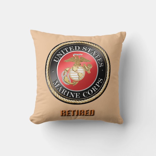Cojín decorativo jubilado USMC (Anverso)