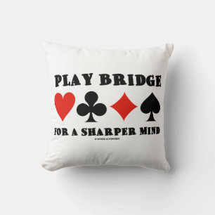 Cojín Decorativo Juega al Bridge para una Mente más Aguda Cuatro Pa