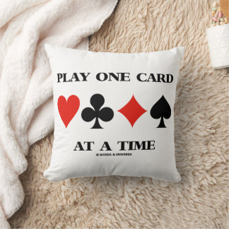 Cojín Decorativo Juega Una Carta A La Vez Cuatro Palos De Cartas