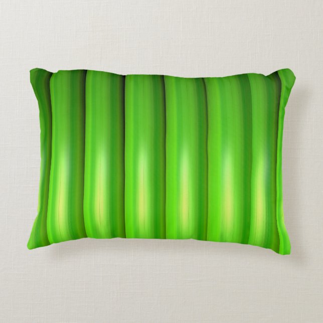 Cojín Decorativo Juego de bambú verde (Reverso)