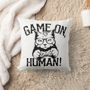 Cojín Decorativo Juego de diseño de gatos para jugadores en humanos