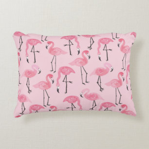 Cojín Decorativo Juego De Flamingo Rosado, Patrón De Verano Tropica