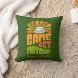 Cojín Decorativo Juego de juegos MATCHA Fun Latte Drinker