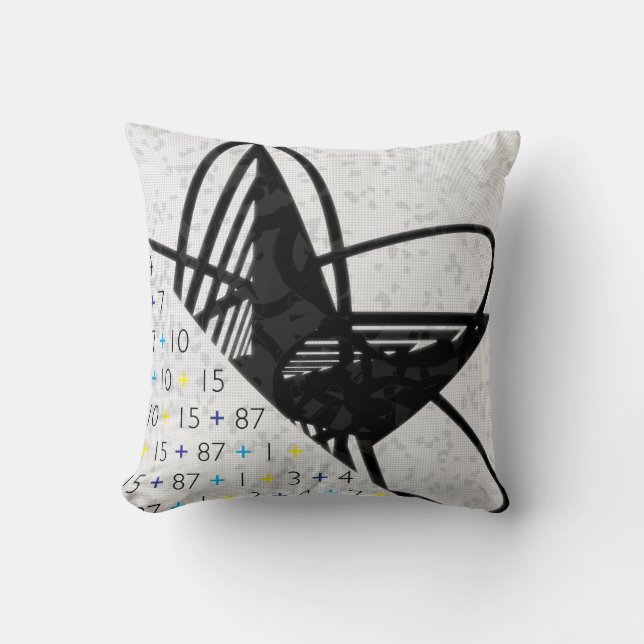 Cojín Decorativo Juego de números [Duel] (Anverso)