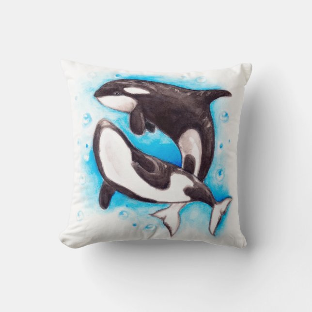 Cojín Decorativo juego de orca (Anverso)