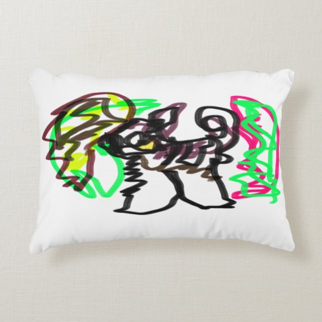 Cojín Decorativo Juego de otoño Husky (Anverso)