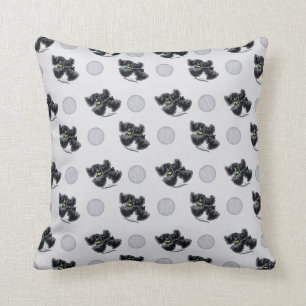 Cojín Decorativo Juego negro de cocker spaniel