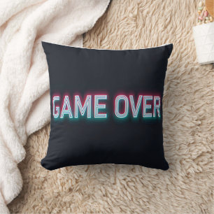 Cojín Decorativo Juego sobre el Rótulo de Neon Diseño de arcada r