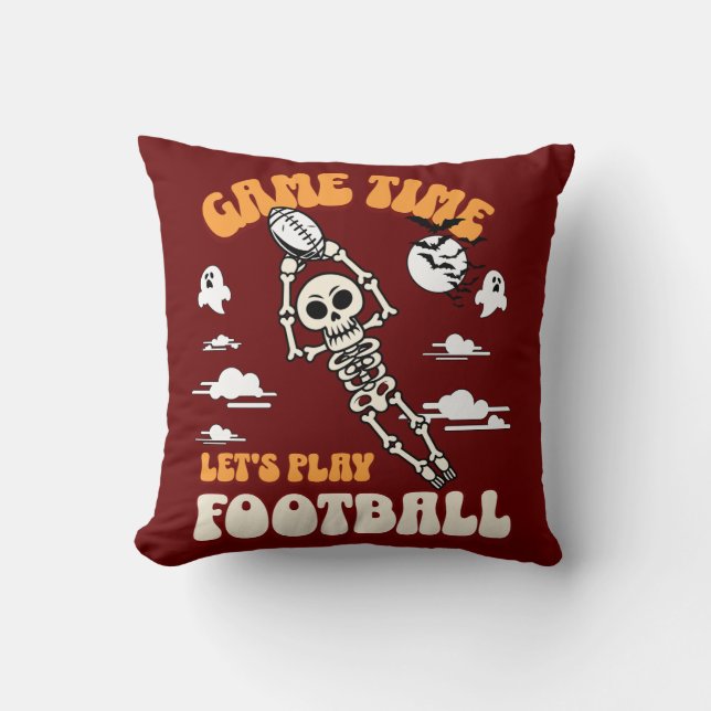 Cojín Decorativo Juego Vamos a jugar al fútbol Halloween Divertido (Anverso)