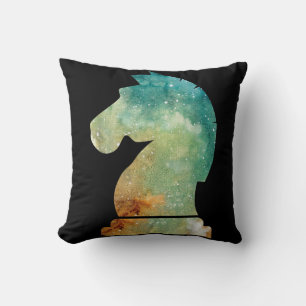 Cojín Decorativo Jugador de ajedrez Horse Knight Chess Lover Regalo