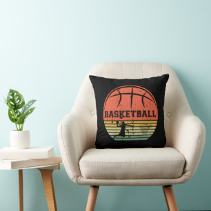 Cojín Decorativo Jugador de baloncesto vintage clavando