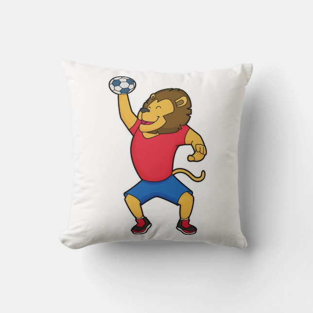 Cojín Decorativo Jugador de balonmano León Balonmano (Anverso)