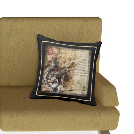 Cojín Decorativo Jugador de banjo de cabaña rústico