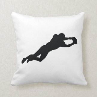 Cojín Decorativo Jugador de fútbol negro silueta