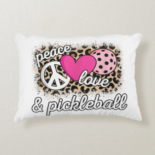 Cojín Decorativo Jugador de pelota de pelotas de amor por la paz