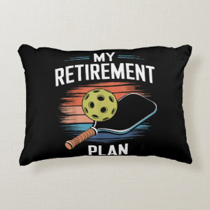 Cojín Decorativo Jugador de Pickleball de Mi Plan de Jubilación