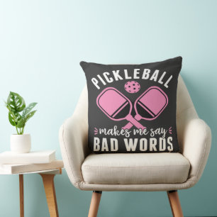 Cojín Decorativo Jugador de Pickleball Pickleball Me Hace Decir Mal