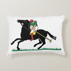 Cojín Decorativo Jugador de Polo Antiguo en Poni