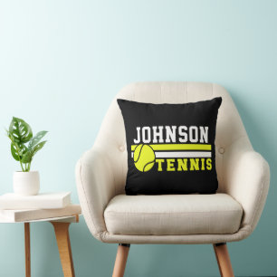 Cojín Decorativo Jugador de tenis NOMBRE Ball Game Court Personaliz