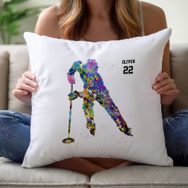 Cojín Decorativo Jugador Masculino de Ringette