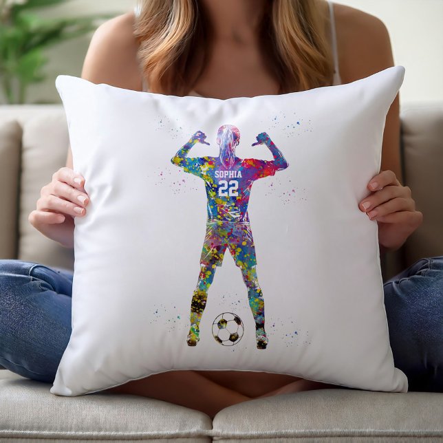 Cojín Decorativo Jugadora de Fútbol (Subido por el creador)